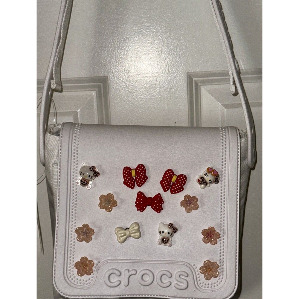 CROCS Hello Kitty embellished Crossbody BAG  White